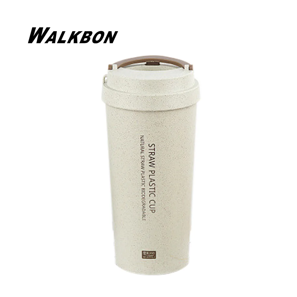 WALKBON Пластиковые С Двойной Стенкой Бутылку Воды Изолированные Анти Ошпарить