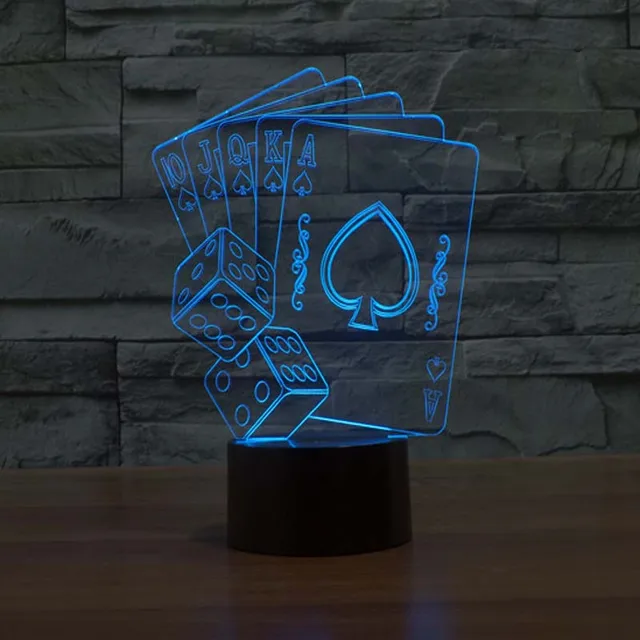 Playing Card Night Light Designs Kids Lamp Lighting 7 Playing Card Night Light Designs Kids Lamp Lighting 7 Color Changing Led Lights For Home Decorative