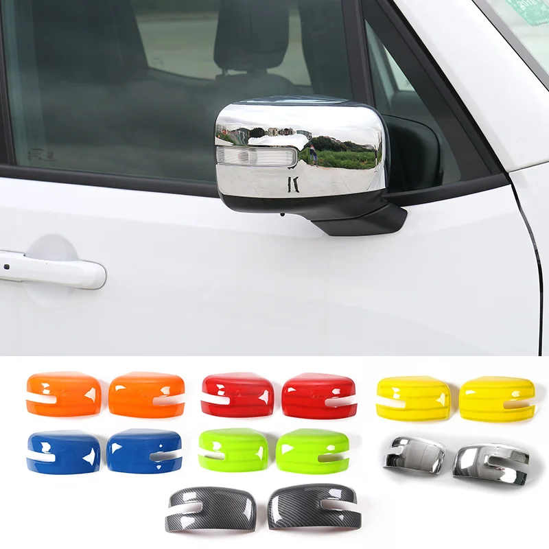 

SHINEKA Car-styling ABS Rearview Mirror Cover Side Mirror Cover Frame Trim Protector Sticker for Jeep Renegade 2015+