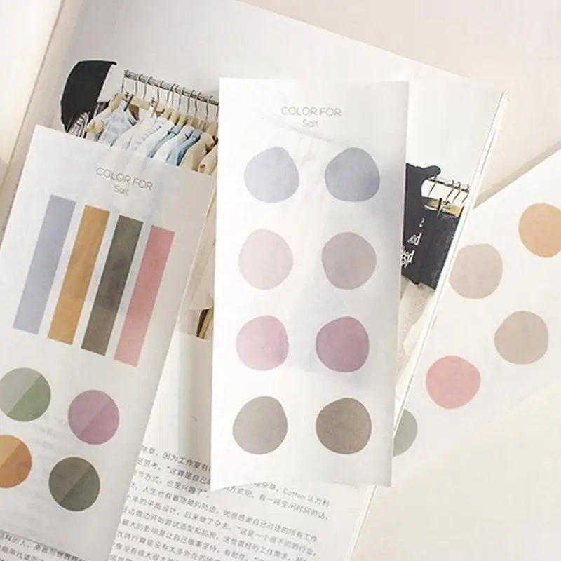 Irregular Round Macaron Stickers Paper Clear Decoration Creative Geometric Adhesive Sticker Kawaii School Supply Bullet Journal