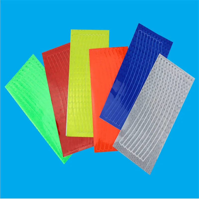 

1PCS 21.5*10.5cm Bicycle reflector Fluorescent MTB Bike Bicycle Sticker Cycling Wheel Rim Reflective Stickers Decal Accessories