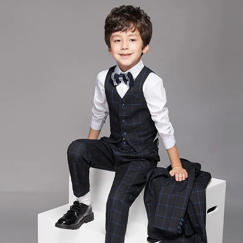 Baby Boy Suit Vest Gentleman Clothes for Weddings Formal Clothing Tops