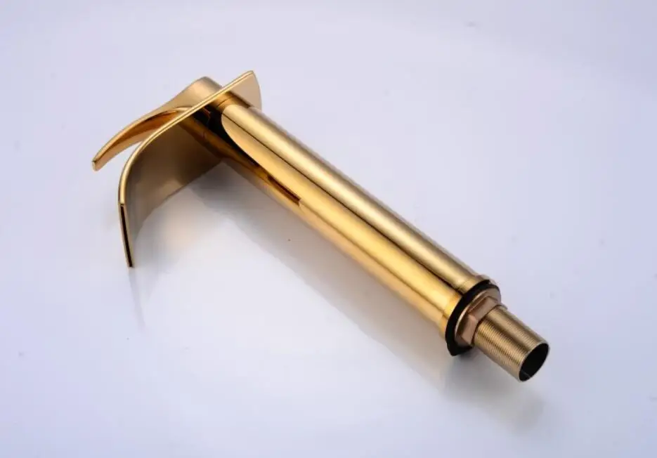 Золотой смеситель для умывальника Смеситель для ванной комнаты с одной ручкой смеситель для ванны античный кран латунный водопроводный кран