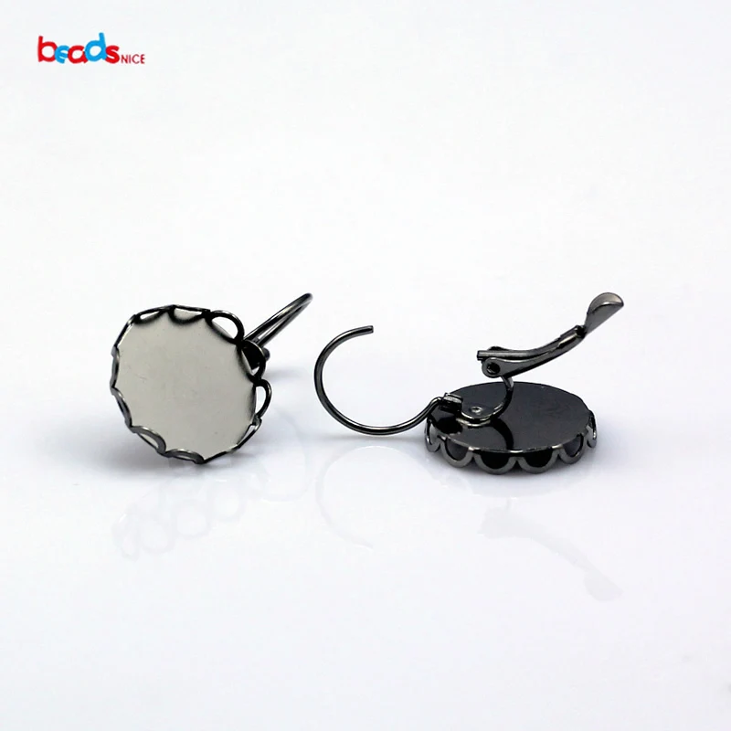 Beadsnice 25028 компоненты для ювелирных изделий Leverback кабошон набор Медный Круглый 16 мм Длина: 33,0 мм заготовки для сережек-гвоздиков