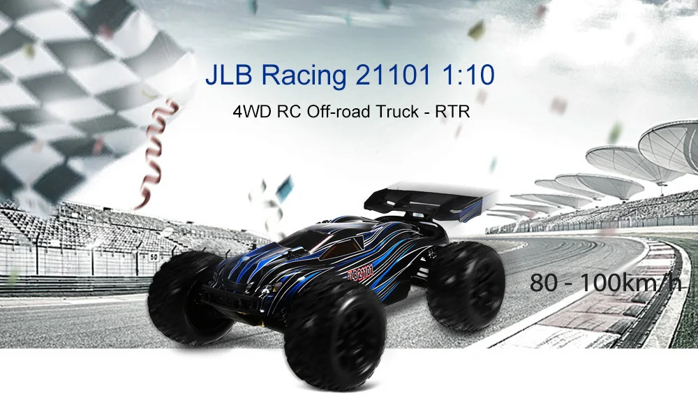 JLB Racing 21101 1:10 4WD Rc бесщёточный внедорожный грузовик RTR 80-100 км/ч/3670 2500KV бесщеточный мотор/Колесная функция Rc автомобили