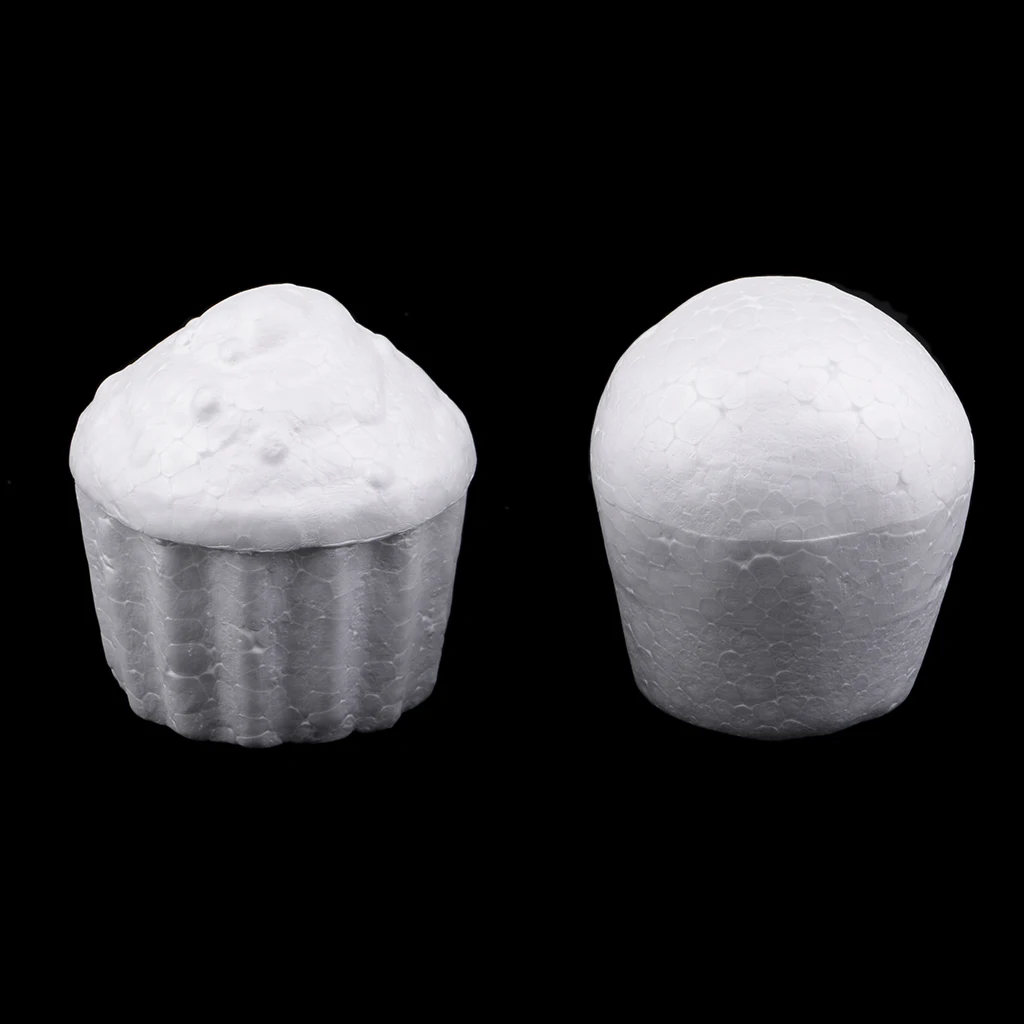 10Pcs Mixed Foam Cupcake Model Styrofoam Foam Decor for DIY Modelling Crafts Christmas Tree Polystyrene Styrofoam Foam Material