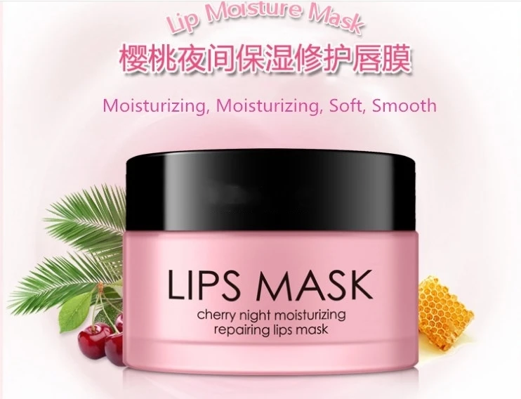 HENKEY lips mask repair  lip wrinkles to improve for sleep Exfoliator lip balm nourish Carry bright lip color Night moisturizing