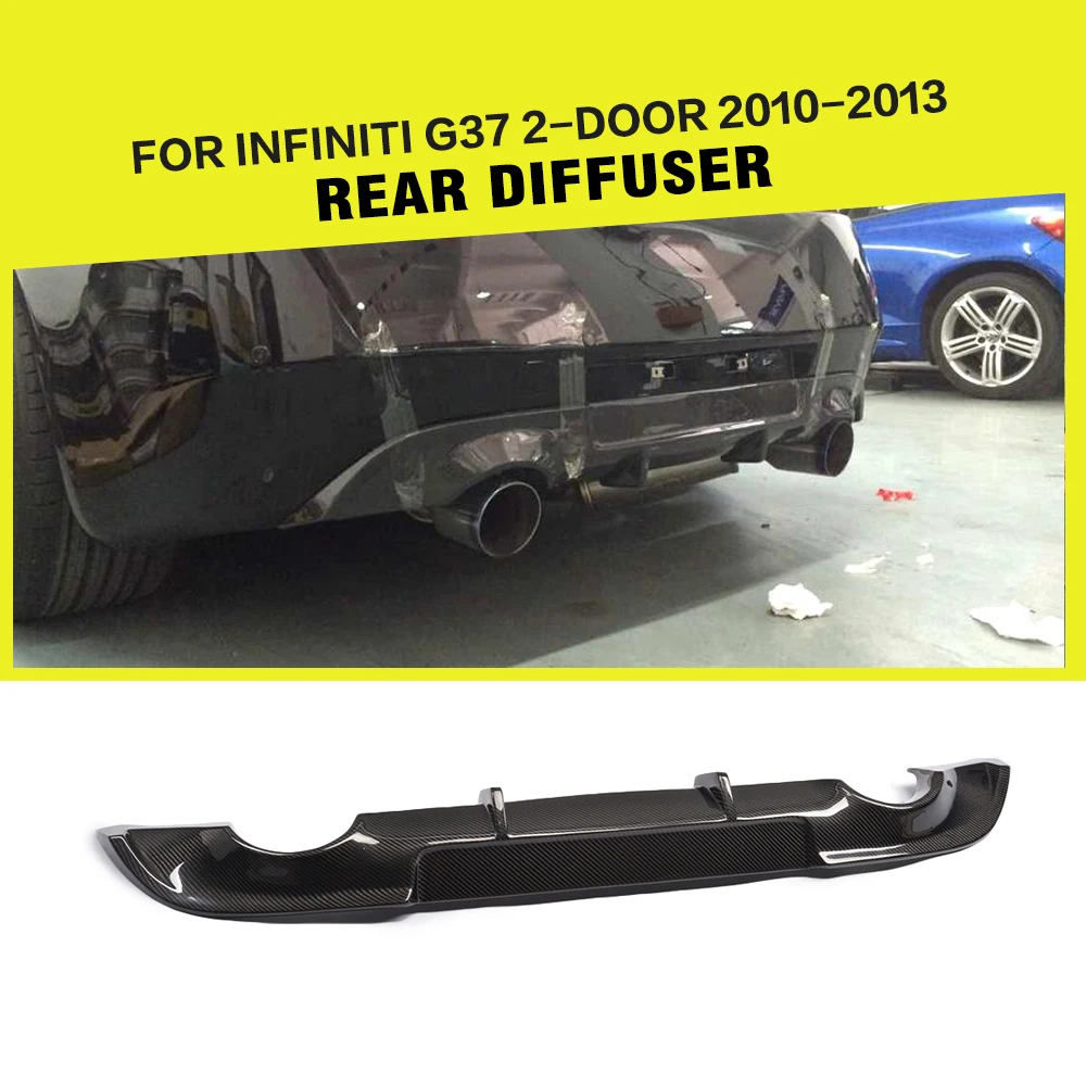 G37 Carbon Fiber Auto Car Rear Bumper Lip Diffuser For Infiniti G37