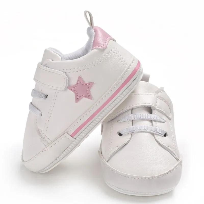 Для маленьких мальчиков девочек спортивная обувь первые ходоки Повседневное звезда печати Лоскутная детская спортивная обувь популярные