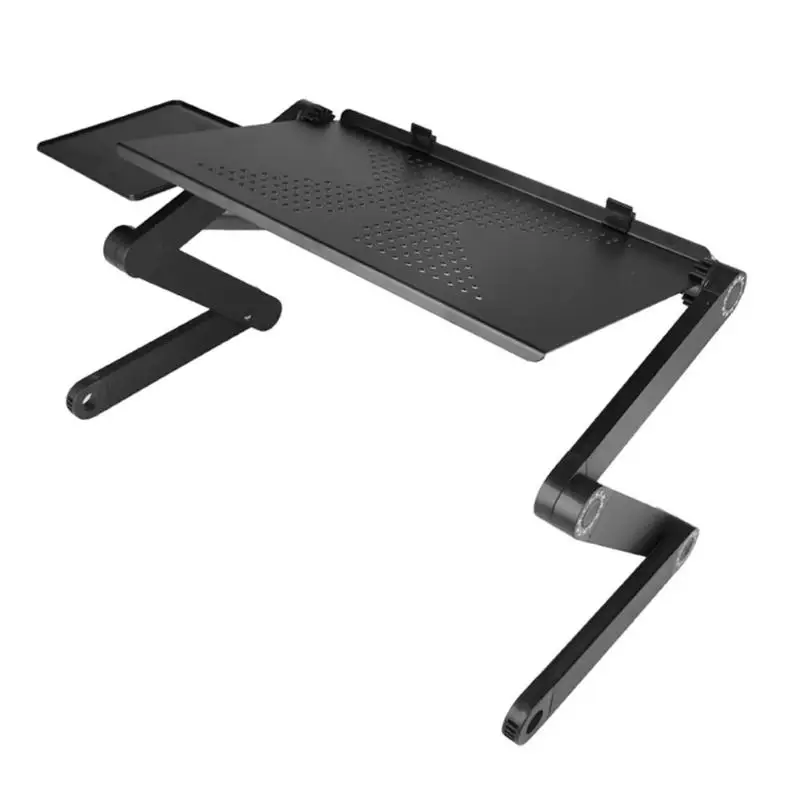 Портативный складной регулируемый стол для ноутбука, подставка, лоток для диван кровать черный