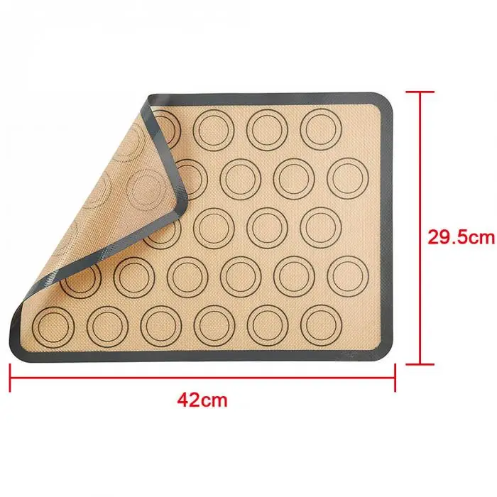 1 шт Силиконовая выпечка пирожных макарон коврик антипригарный хлебобулочные листы Инструменты для выпечки антипригарная поверхность H99F
