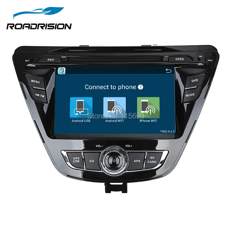 Автомобильный DVD RoadRision 7 дюймов 1024*600 четыре ядра Android 6 0 для Hyundai Elantra 2013 2015 с GPS Wi Fi