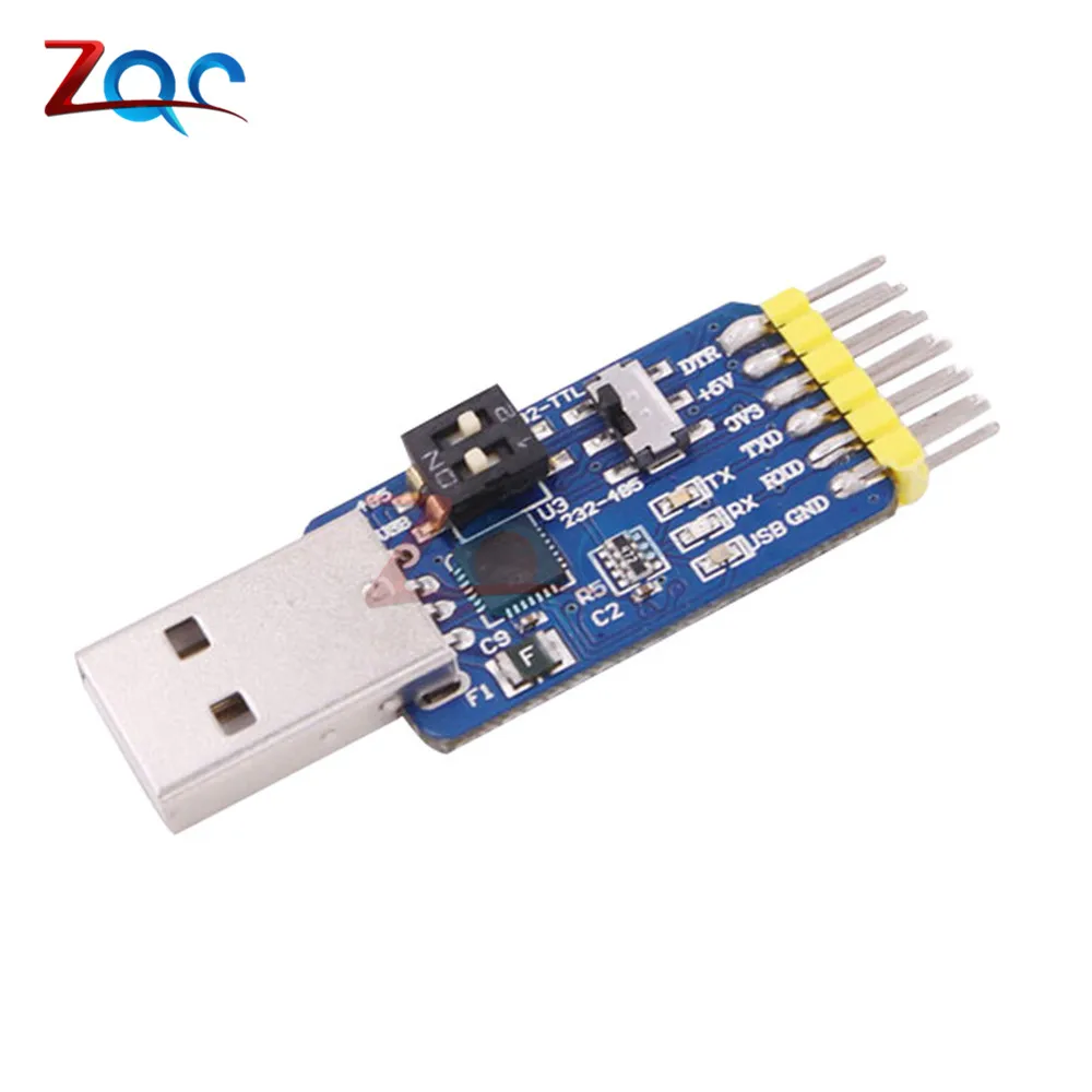 

USB CP2102 to TTL RS232 USB TTL to RS485 Mutual Convert 6 in 1 Convert Module