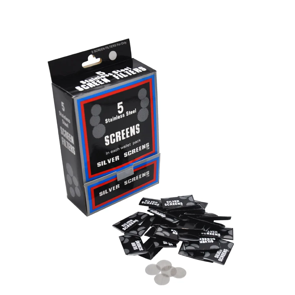 

100pcs/20packs/lot Stainless Steel Metal Tobacco Smoking Pipe Screen 17mm Metal Filters