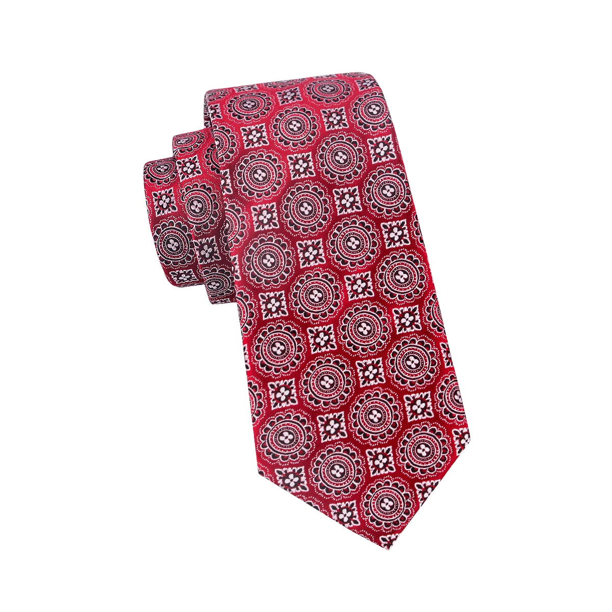 Hi-Tie бренд шелковые галстуки Набор для мужчин модный дизайн цветочный жакет тканый мужской Галстук платок Запонки Набор красный галстук C-1565