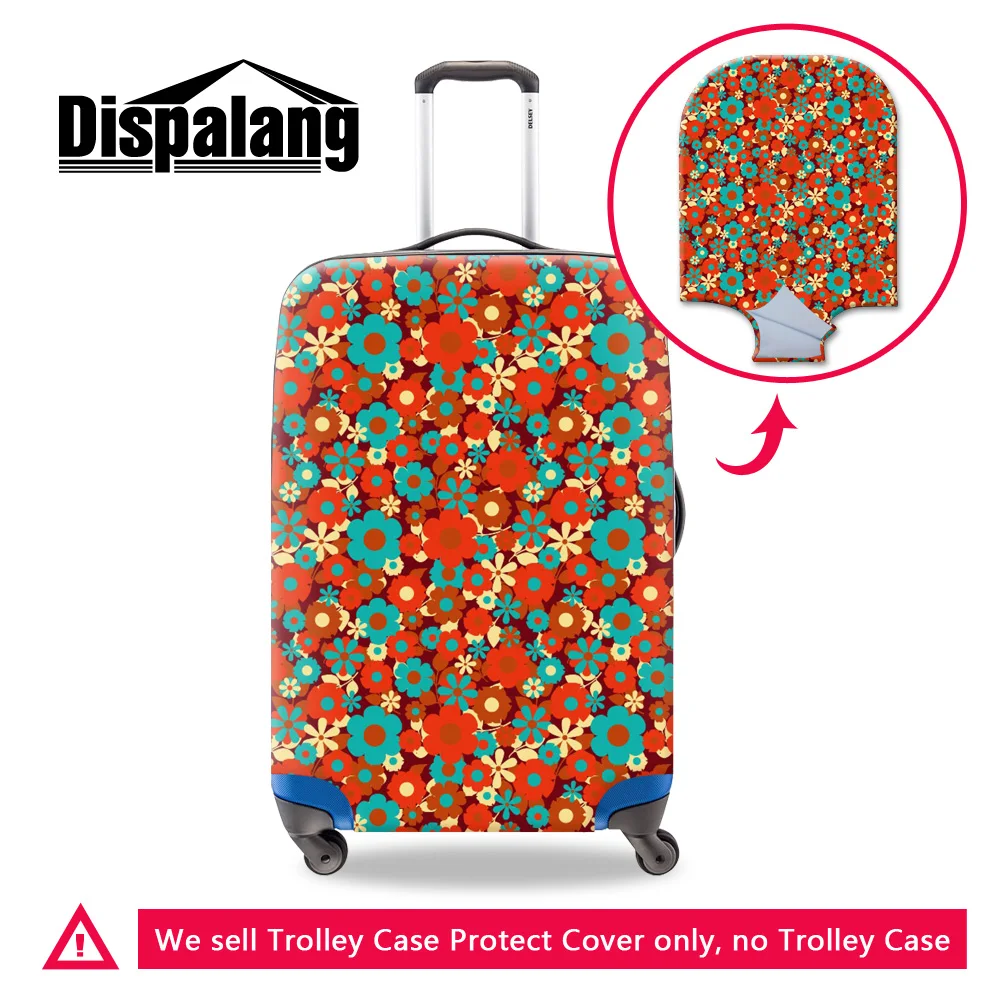 Dispalang фиолетовый лист печати путешествия чемодан защитные чехлы применяются к 18-30 дюймов случае водонепроницаемый для дорожных принадлежностей - Цвет: Белый