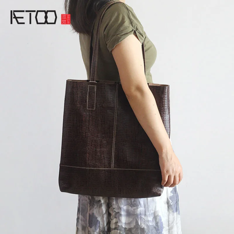 AETOO кожаная сумка 2016 осень и зима новая мода простой пакет мать мисс на плечо|leather