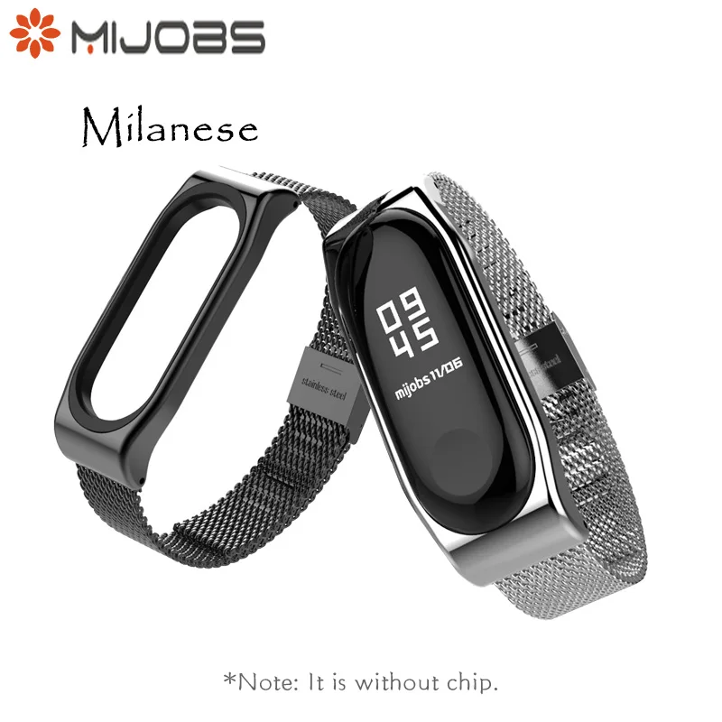 Оригинальный ремешок Mijobs Milanese для Xiaomi Mi Band 3 несколько браслетов на выбор