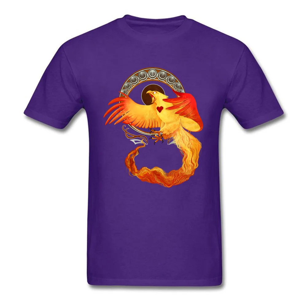 Phoenix Heart T Shirt Short Sleeve Casual Fashion Men Summer Fall Tops & Tees Casual Tee-Shirt Round Collar 100% Cotton Fabric Phoenix Heart purple