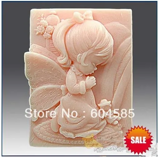 

New 3.3" Praying Angel Craft Art Silicone Soap mold Craft Molds DIY