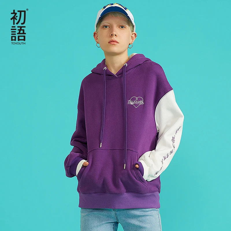 Toyouth ленивый свитер с капюшоном пуловер Для женщин s Hoddie Женские кофты Harajuku