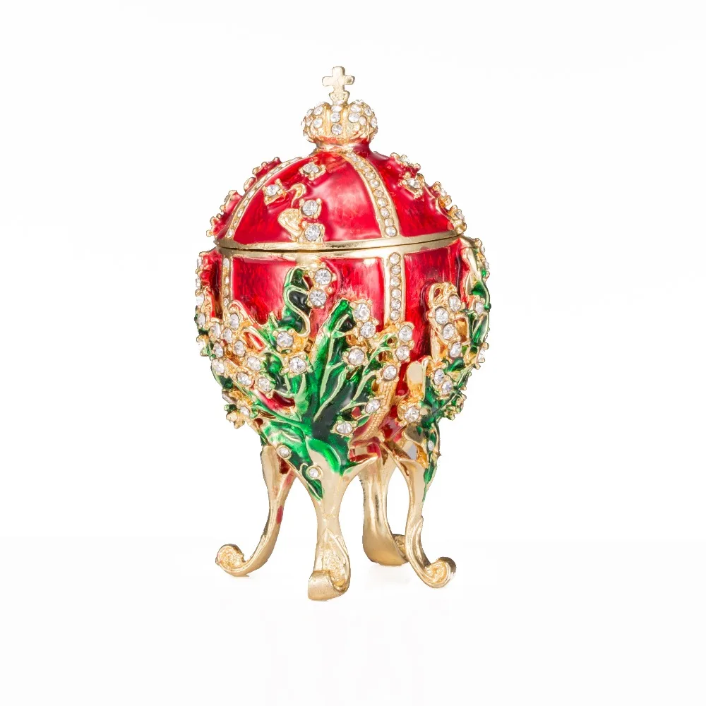 Fetcher бренд Металл Exqusite маленькое яйцо Faberge для украшения дома