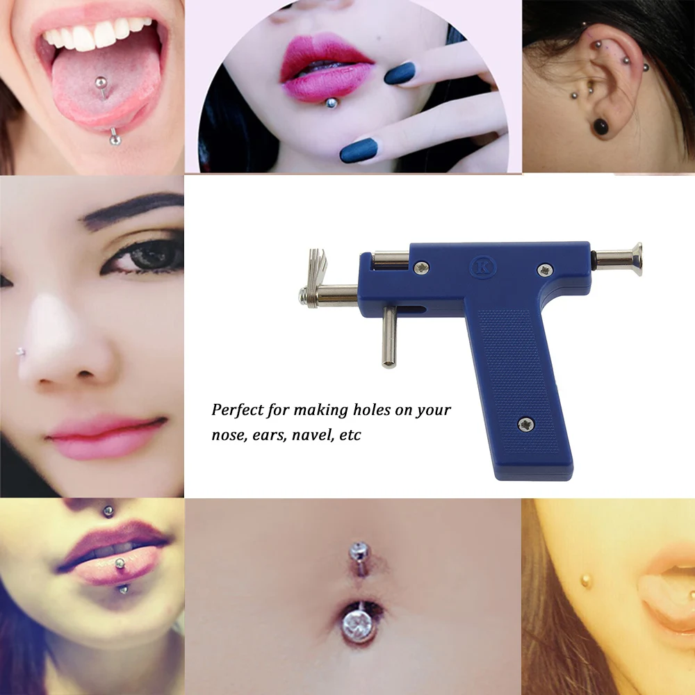 

Ear Care tools Ear Piercing Gun Set Safety Nose Navel Body Piercing Gun Kit Set With 98pcs Earring Studs