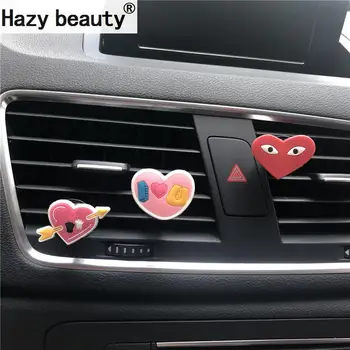 

Girl love cartoon Car perfume Air Freshener Air conditioner outlet fitting Perfumes 100 Originais Car-styling