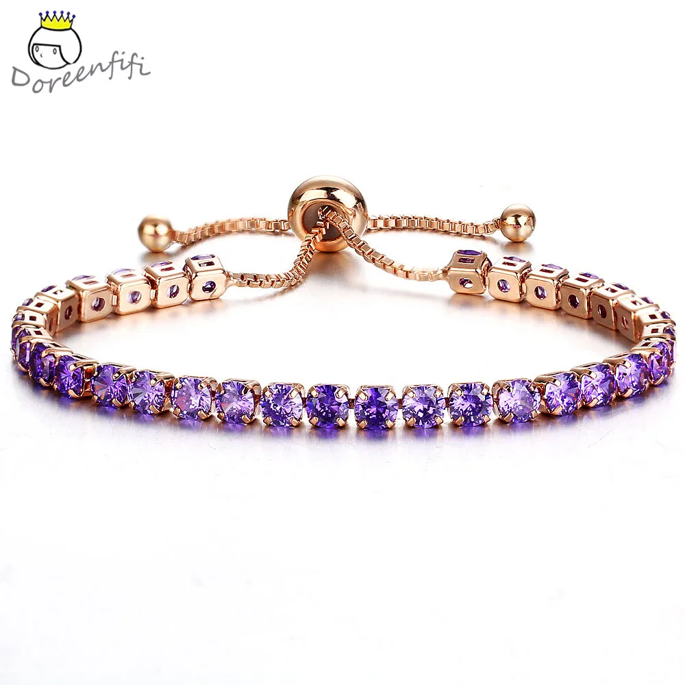 

10Colors Fashion Cubic Zirconia Tennis Bracelet & Bangles For Women Gifts Luxury Armbanden Voor Vrouwen Bijoux Pulsera Bracciali