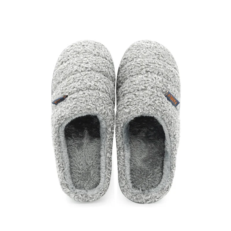 

GieniG 2018 free gift berber fleece winter home slippers women slipper non slip fur slipper wear-resistant cotton men slippers