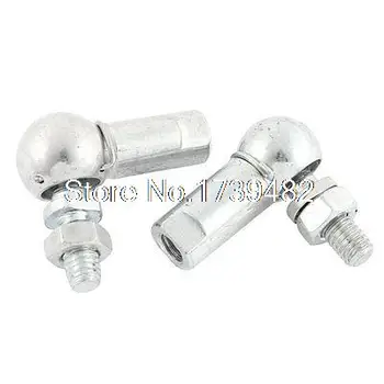 

6mm Male Thread L Shaped Rod End Bearing Ball Joint Gas Spring Connector 2 Pcs