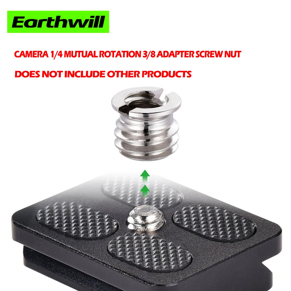 

Photo studio 1/4 interchangeable 3/8 adapter screw camera tripod Heads camera slide interface conversion nut 1pcs