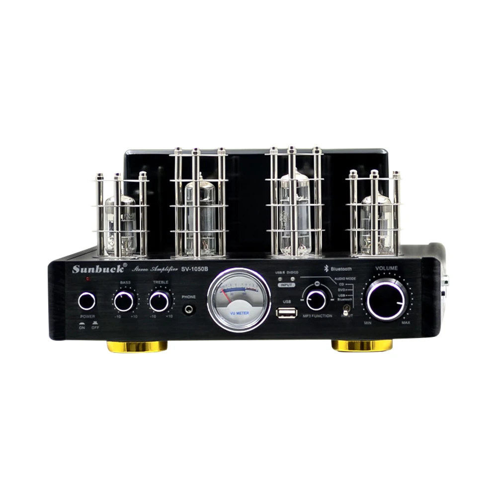 

SUNBUCK SV-1050B 50W*2 2.0 Channel Built-in 4.0 Bluetooth MP3 Lossless WAV USB 220V Tube Home Hifi Tube Amp Amplifier