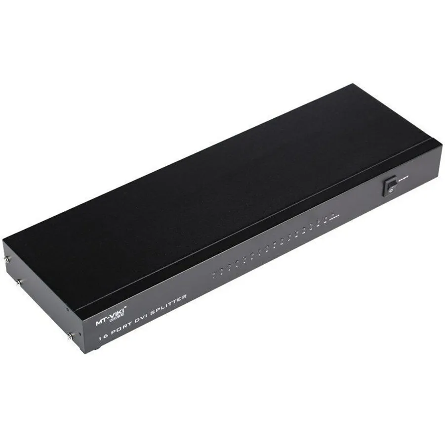 

16 Port DVI Splitter 1 Input 16 Output Distributor Duplicator 1 Computer Connects 16 Monitors 1080p EDID MT-VIKI Maituo DV16H