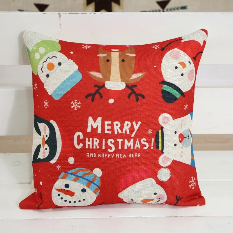 Рождественский Чехол на подушку с рождеством, декоративная дешевая наволочка, полиестный чехол для дома и отдыха, диван для спальни, декор для автомобиля
