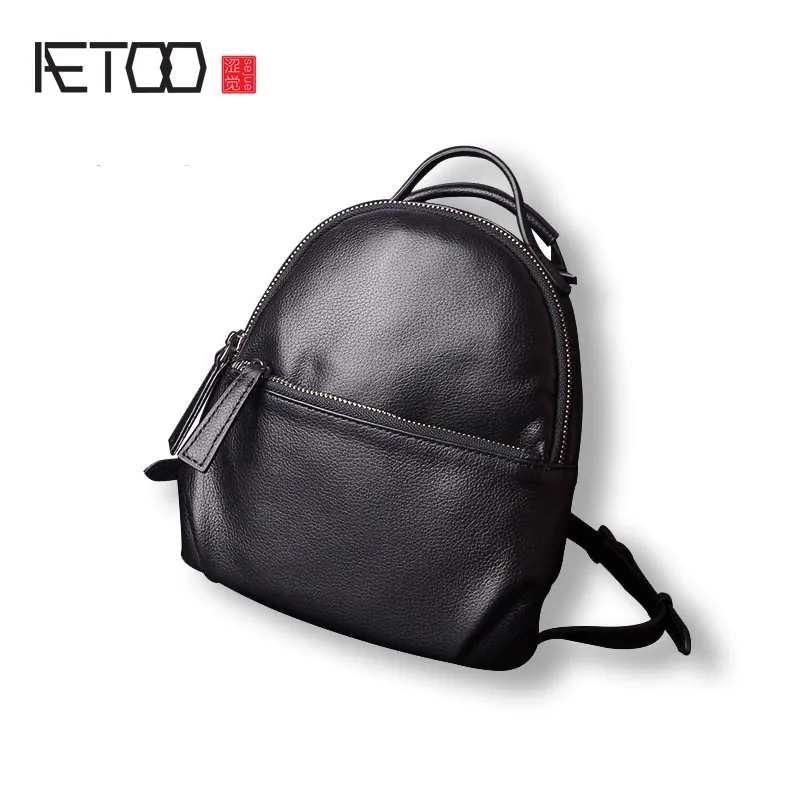 

BJYL Leather shoulder bag shoulder bag dual-use female packagenew simple leather mini multi-functional small backpack