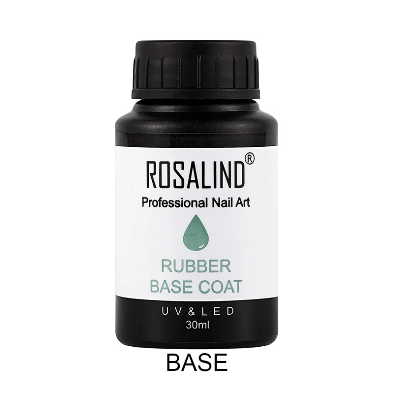 ROSALIND 30 мл резиновая основа пальто гель лак для ногтей Soak Off прозрачный