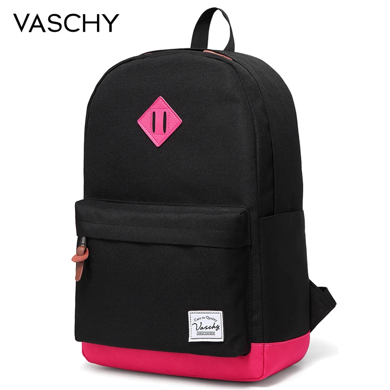  Backpack Women and Girls VASCHY Unisex Classic Water Resistant Rucksack School Backpack 14Inch Lapt