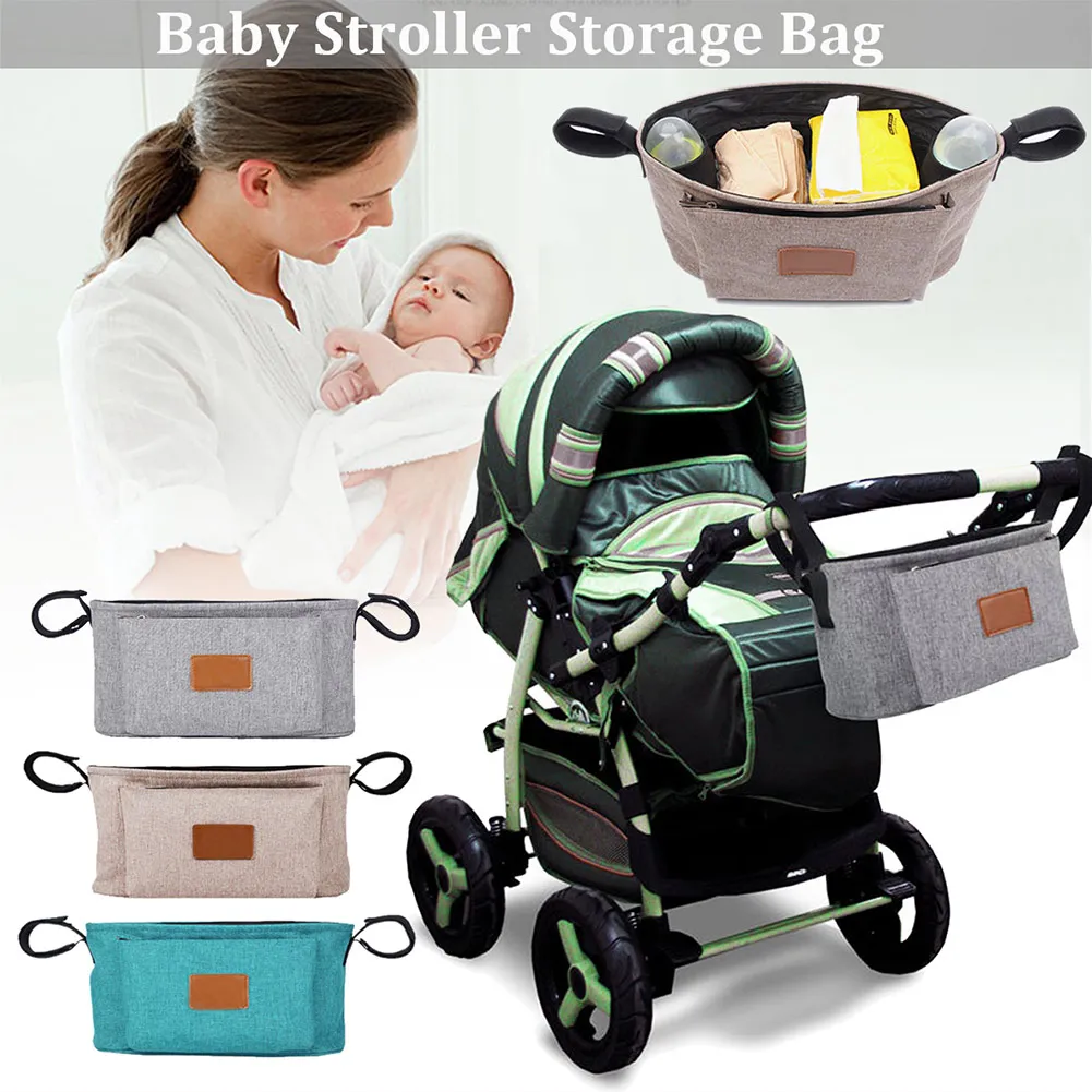 Baby Stroller Pram Pushchair Travel Organizer Storage Bag Bottle Diaper