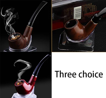 

Wooden Made Herb Tobacco Pipe For Somking Cigarette Holder Vintage Style For Men Narguile Weed Grinder