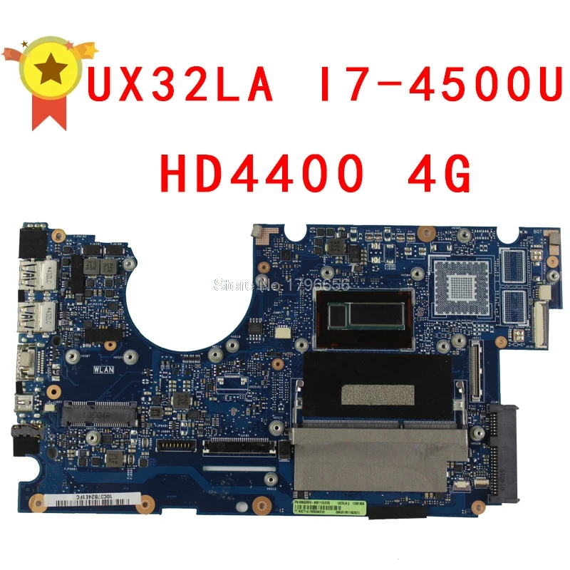 Оригинальный Для ASUS UX32LA Материнская плата ноутбука UX32LA-LN REV2.0 процессор материнской платы i7-4500 4 Гб памяти HD Графика 4400 100% тестирование