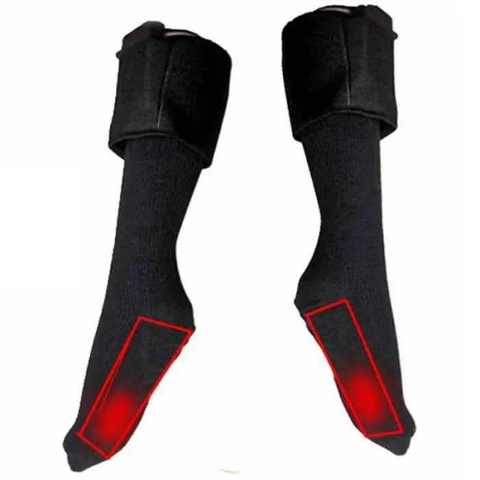 1 пара Электрический батарея с подогревом носки для девочек ноги теплый, с подогревом Лыжный спорт обувь для рыбалки загрузки Теплые C55K