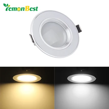 

LemonBest 2018 New LED Ceiling Downlight 3W5W7W9W12W Embedded Spotlight AC 100-245 Ultrathin Flat Lens Ceiling Light