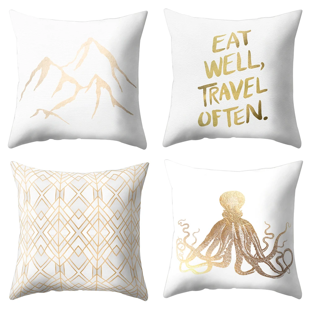 18 inch Modern Home Pillowcase Bedroom Square Soft Cool Peach Skin