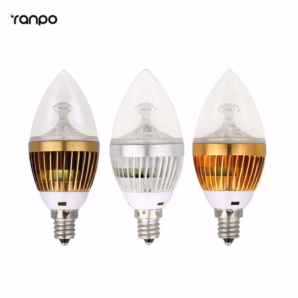 10-100X Dimmable LED Candle Light Bulb Candelabra Chandelier 3W 6W 9W White 110V 