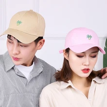 Хлопковые шапки унисекс для женщин и мужчин, Снэпбэк хип-хоп шляпа, летняя бейсболка, Хлопковая мужская шапка с вышивкой кокосовой пальмы