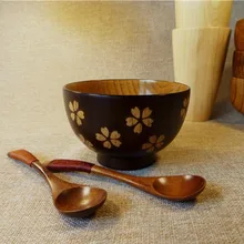 Китайская переносная деревянная чаша вишневый цвет деревянная чаша с горячей защитой деревянная Басси 3,5 дюймов