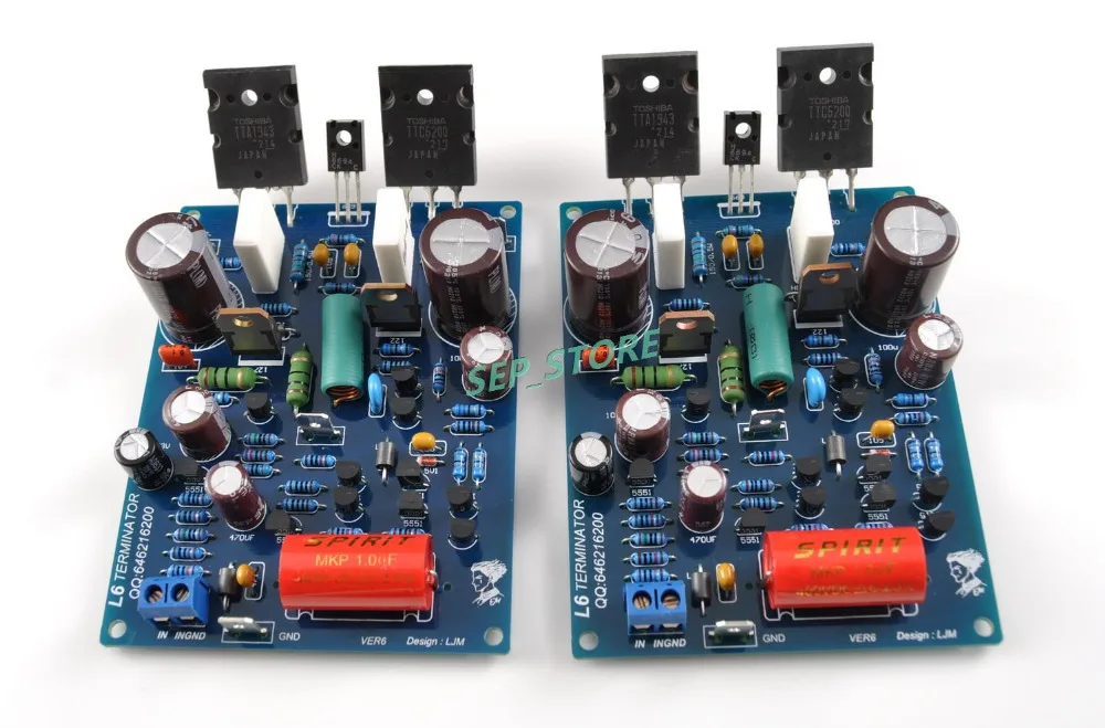 Новый LJM DIY L6 Duel канальный аудио усилитель мощности комплект TOSHIBA 1943 5200|audio power amplifier