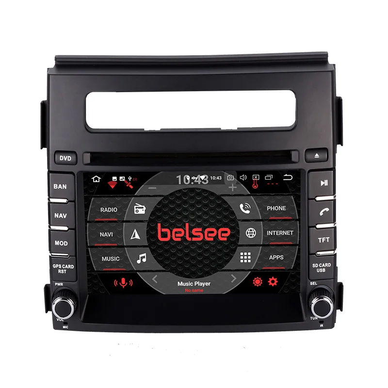 Top Belsee 2 Din 4GB 9.0 Android Car Radio Stereo Touch Screen GPS DVD Multimedia Player Head Unit Autoradio for Kia Soul 2012 2013 1