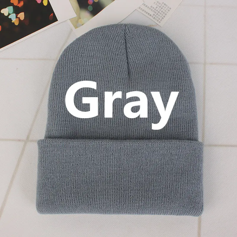 DIY design Accepts One Winter Beanie 24 Colors Hats Printing Your Own Logo Customized Fashion Warm Cap Unisex Elasticity Knit